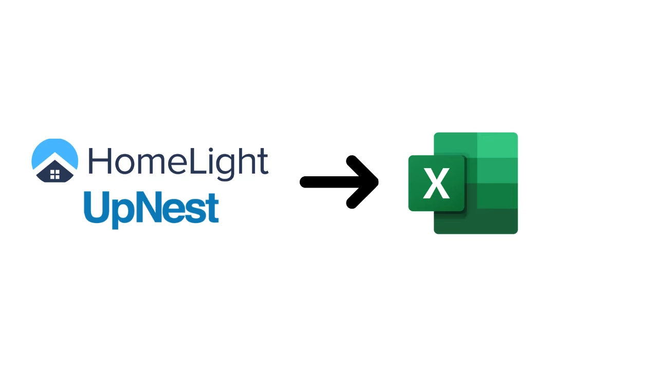 HomeLight UpNest data to Excel export