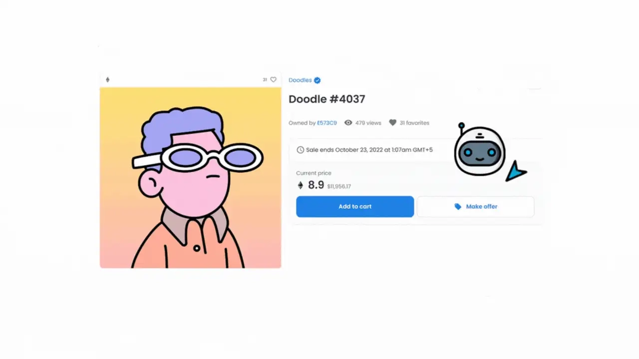Doodle #4037 NFT on OpenSea marketplace