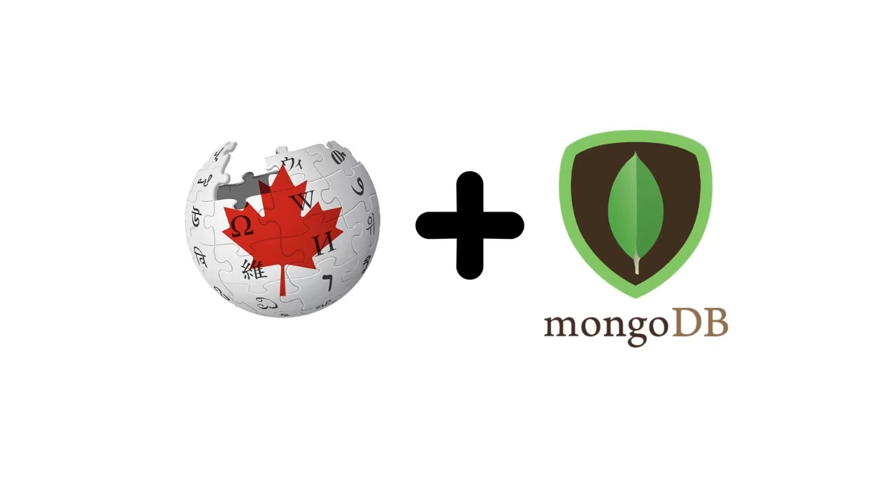 Wikipedia Canada + MongoDB logo image