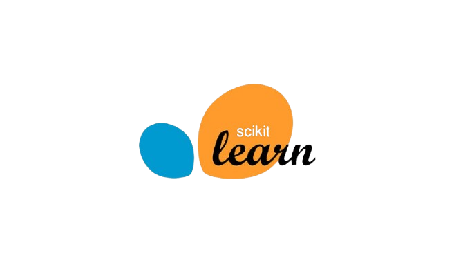 Scikit-learn logo for machine learning