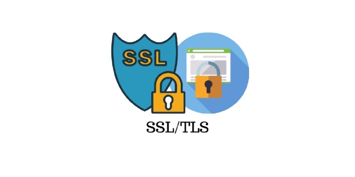 SSL/TLS security protocol shield and padlock