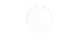 White gear-like efficiency logo