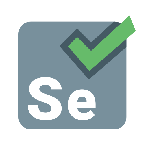 Selenium testing framework logo with checkmark