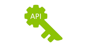 API key icon for secure data access.