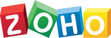 Zoho logo in colorful 3D blocks
