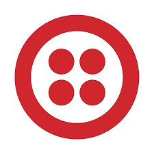 Red button with four holes