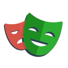 Comedy and tragedy theater masks