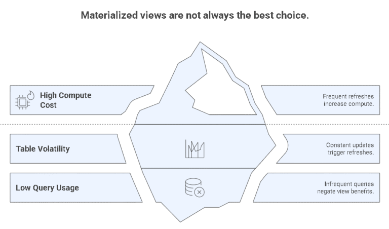 When to Avoid Materialized Views - visual selection