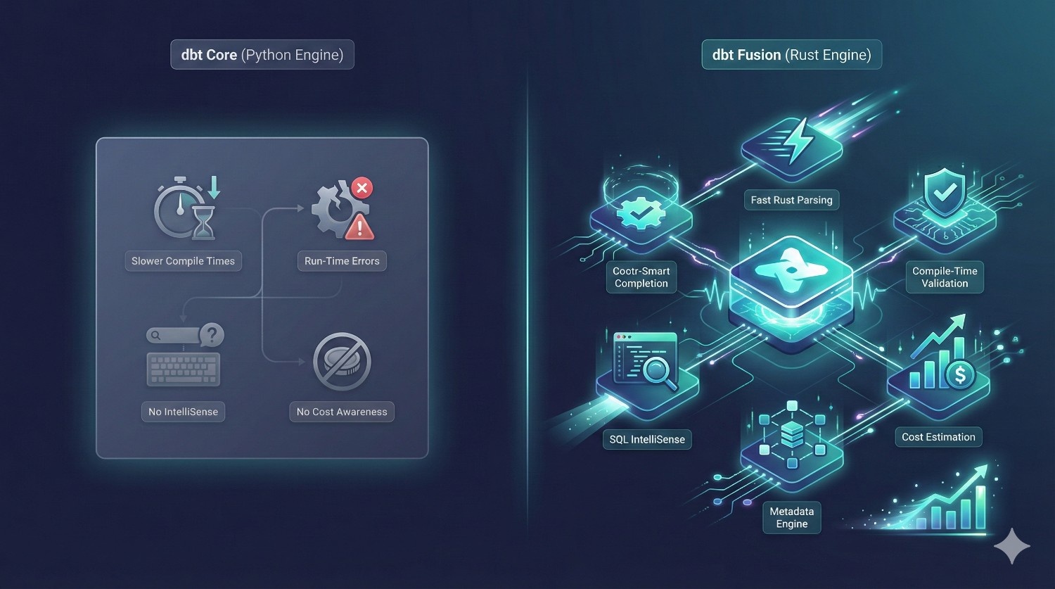 dbt Fusion vs dbt Core: Side-by-Side Comparison