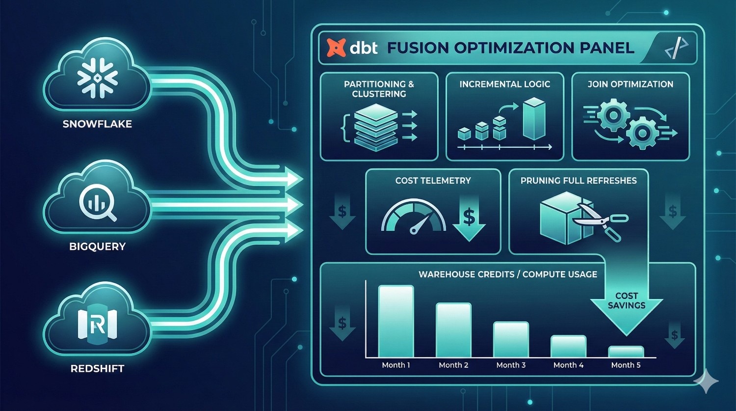 Warehouse Cost Optimization (Snowflake, BigQuery, Redshift)